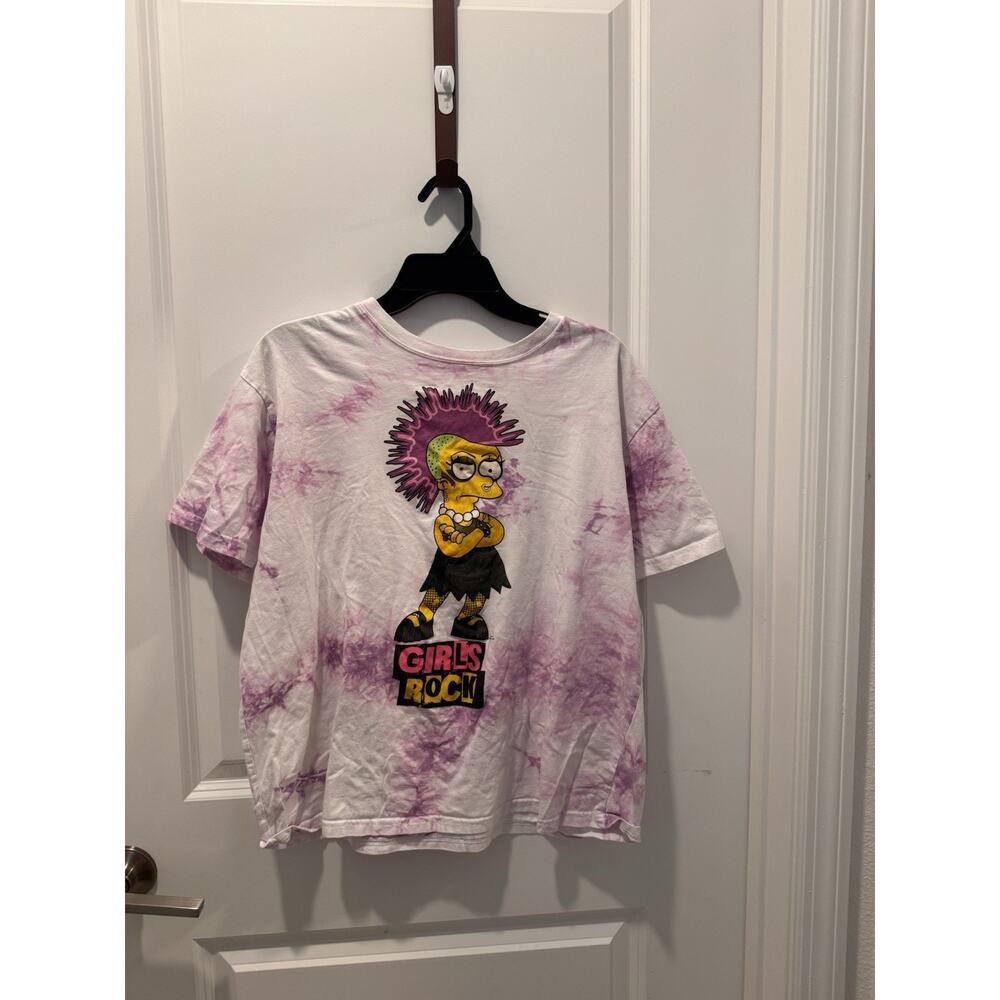 Simpsons “Girls Roc Purple White Tie Dye Women’s Size 2X Tee
